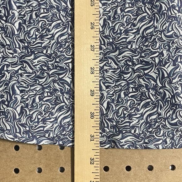 NWT Origen Man Storm LS Button Up Shirt Floral AOP Print Linen Blend Blue XL Men - Picture 10 of 11